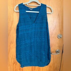 Vince Blue Sleeveless V-Neck Top